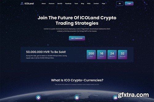 ICOLand | ICO landing page VueJS Template 8CMEHRY