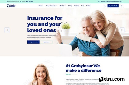 Grabyinsur - Insurance Company HTML Template LVN2RW2