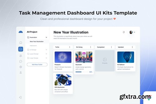 Task Management Dashboard UI Kit Template 9NYAX5F Task Management Dashboard UI Kit Template 9NYAX5F