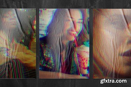 Anaglyph PSD Photo Effect Mockup SNL2NRR Anaglyph PSD Photo Effect Mockup SNL2NRR