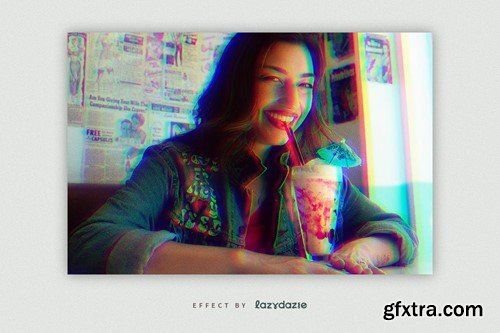 Anaglyph PSD Photo Effect Mockup SNL2NRR Anaglyph PSD Photo Effect Mockup SNL2NRR