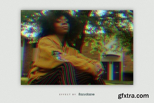 Anaglyph PSD Photo Effect Mockup SNL2NRR Anaglyph PSD Photo Effect Mockup SNL2NRR