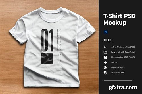 T-Shirt PSD Mockup 5T6LA32