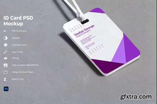 ID Card PSD Mockup QX7ANCA ID Card PSD Mockup QX7ANCA