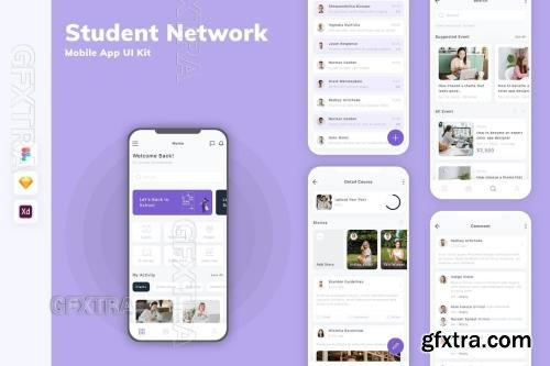Student Network Mobile App UI Kit UU4QYFT