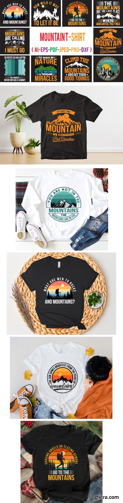 17+ Mountain T-Shirt Vector Design Templates