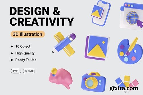 Design And Creativity 3D Icon SFDGHKZ