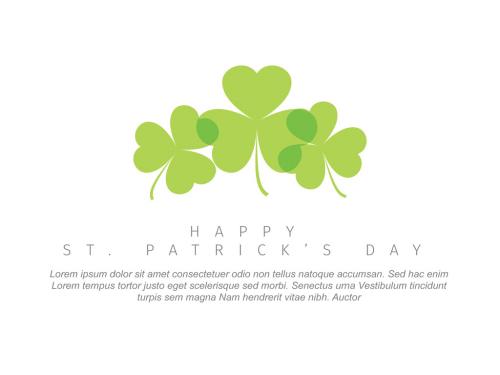 St. Patrick's Day Greeting Card Layout with Overlapping Shamrocks Illustration 252321501