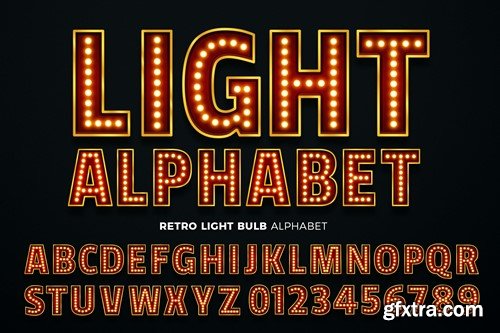 Retro Light Bulb Alphabet / Light Sign Text TYECB9B Retro Light Bulb Alphabet / Light Sign Text TYECB9B
