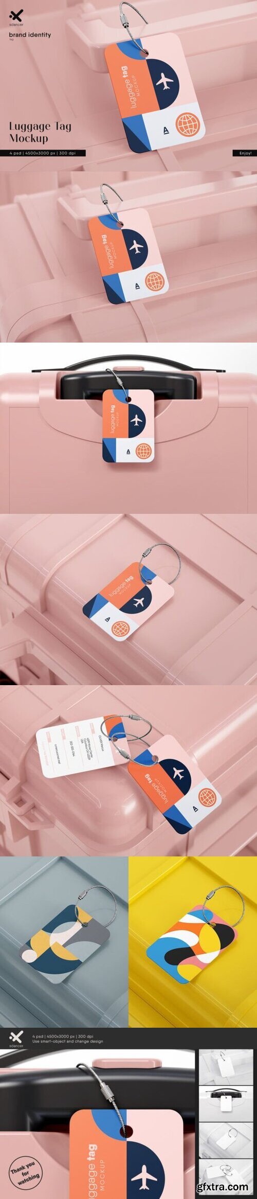 CreativeMarket - Luggage Tag Mockup 21328129