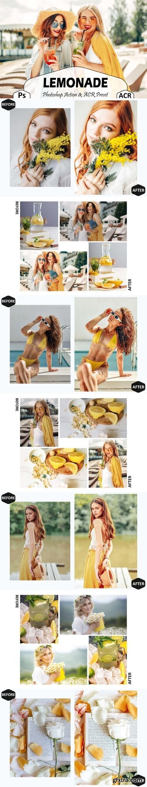 10 Lemonade Photoshop Actions and ACR