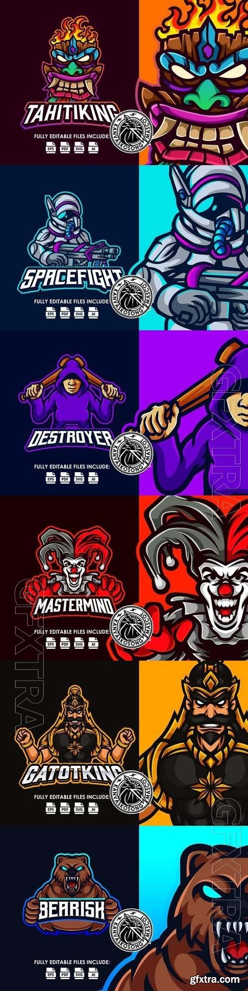 Logo Mascot Vector Design Template #25, 6xEPS