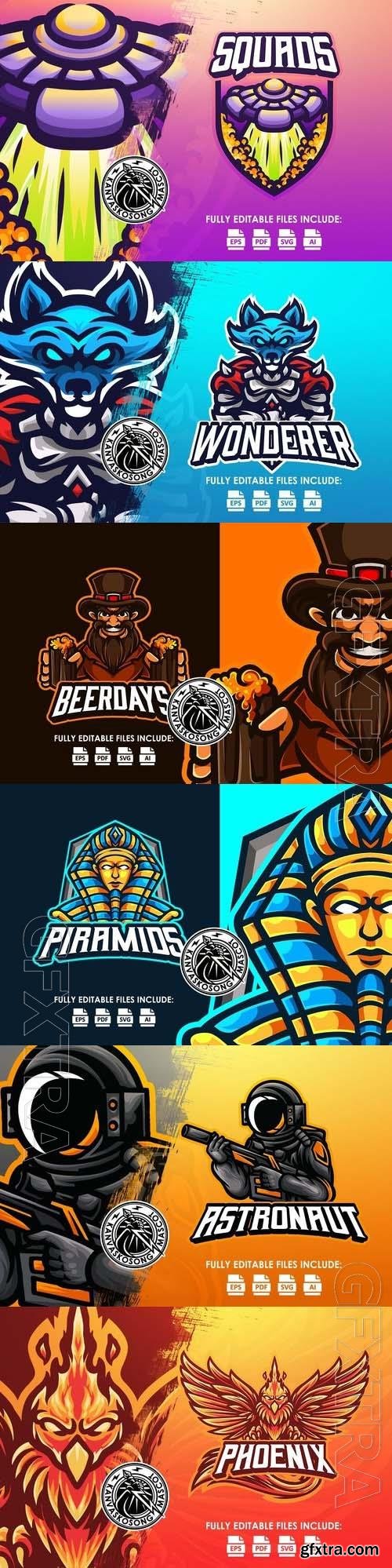 Logo Mascot Vector Design Template #24, 6xEPS