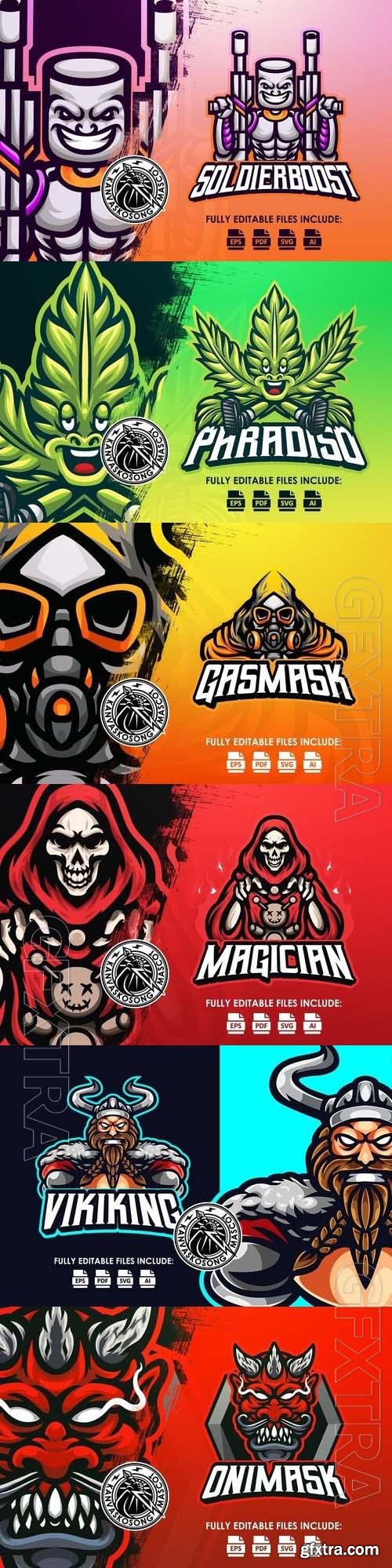 Logo Mascot Vector Design Template #23, 7xEPS