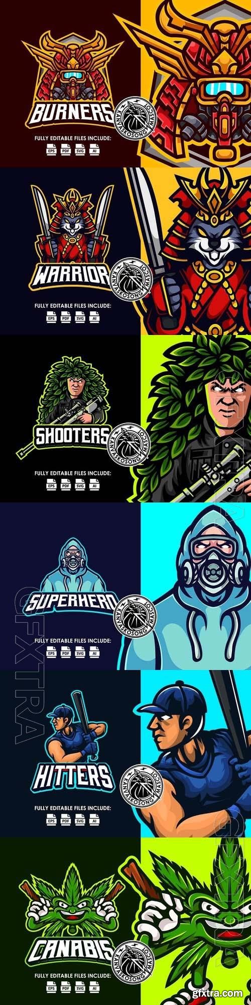 Logo Mascot Vector Design Template #17, 6xEPS