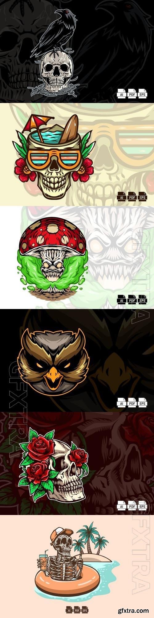 Logo Mascot Vector Design Template #34, 6xEPS