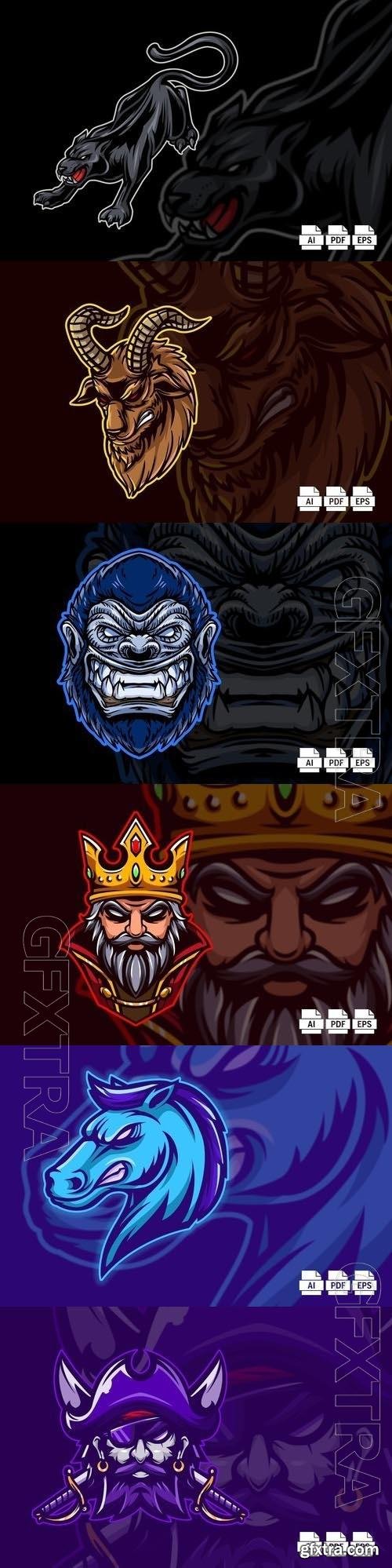 Logo Mascot Vector Design Template #29, 6xEPS