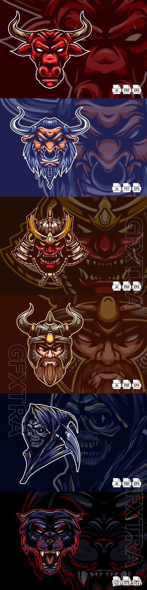 Logo Mascot Vector Design Template #27, 6xEPS