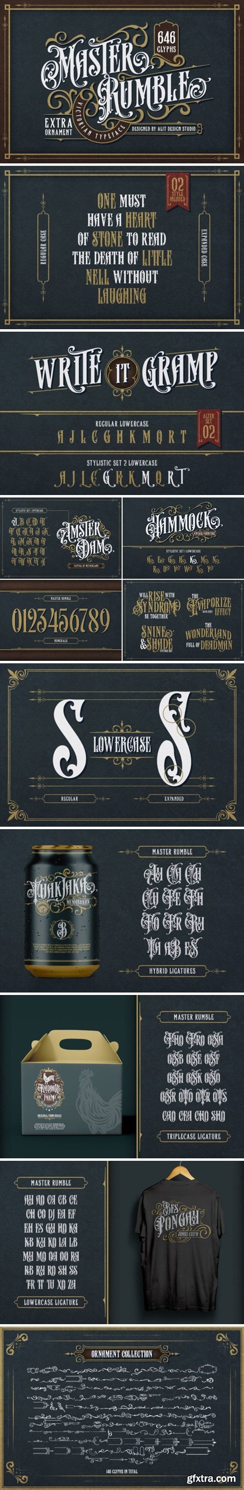 FontBundles - Master Rumble Victorian Typeface 2656156 FontBundles - Master Rumble Victorian Typeface 2656156