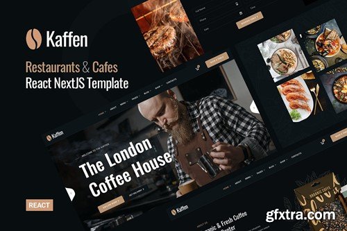 Kaffen - Restaurant & Cafe React NextJS Template BKKXJYD