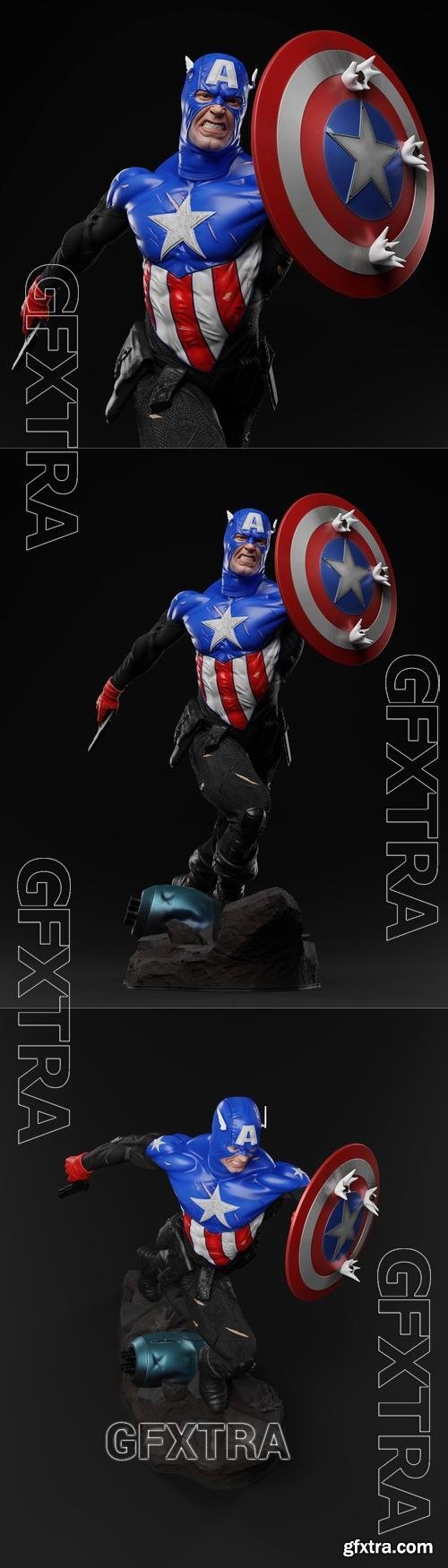Captain America Bucky Barnes &ndash; 3D Print Model