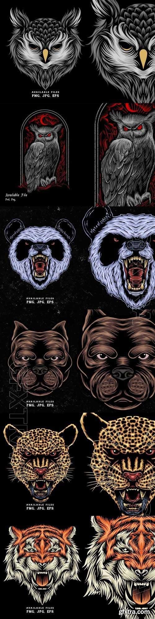 Logo Mascot Vector Design Template #38, 6xEPS