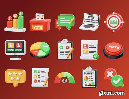 Polling And Survey 3D Icon VS9JBL6 Polling And Survey 3D Icon VS9JBL6