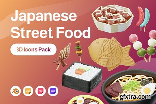 Japanese Street Food 3D Icon 48LAQBL