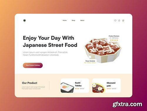 Japanese Street Food 3D Icon 48LAQBL