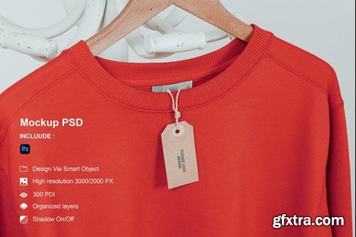 Apparel Tag Label Mockup 8LUHZ73