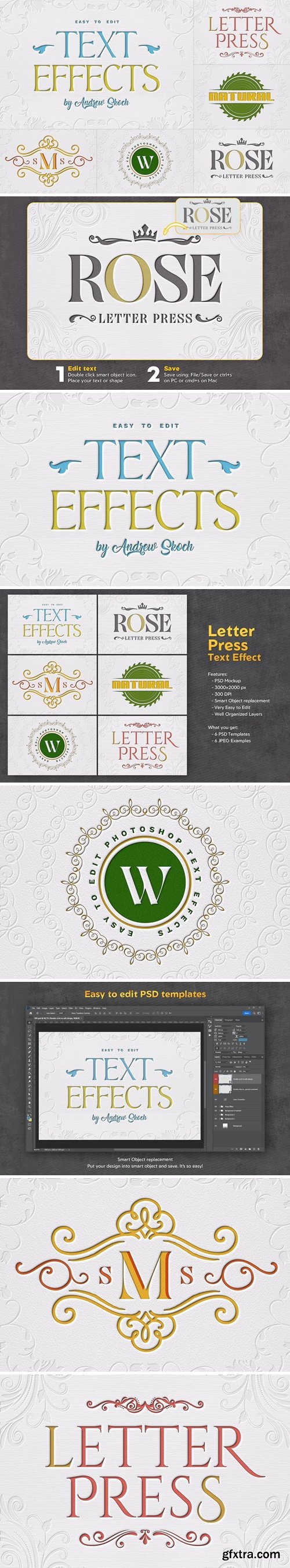 Letter Press Text &amp; Logo Effect 28YBWN7