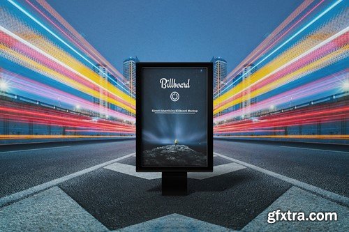 Street Advertising Billboard Mockup GPSRY27