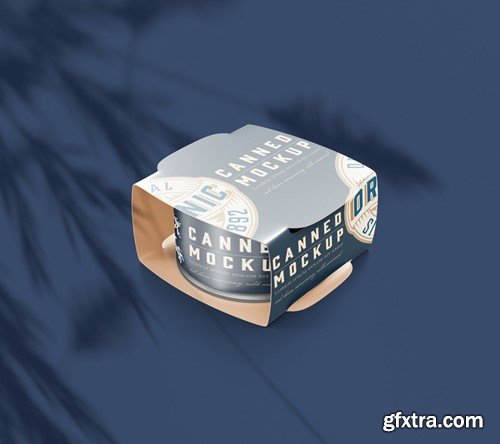 Single Can with Packaging Mockup BKMBLYF Single Can with Packaging Mockup BKMBLYF