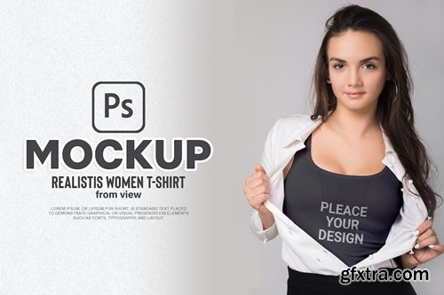 Women T-Shirt Mock-up URJHTA9