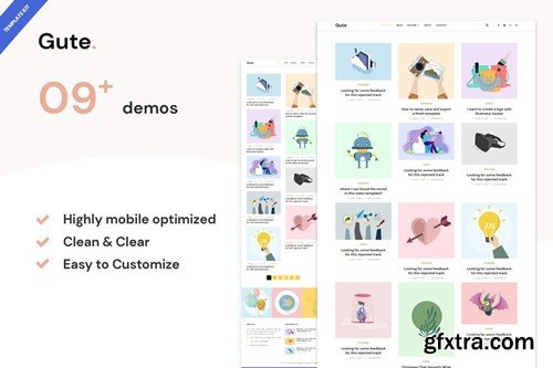 Gute | Minimalist Blog WordPress Theme DJUWANG Gute | Minimalist Blog WordPress Theme DJUWANG