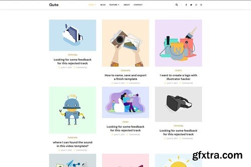 Gute | Minimalist Blog WordPress Theme DJUWANG Gute | Minimalist Blog WordPress Theme DJUWANG
