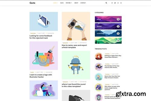 Gute | Minimalist Blog WordPress Theme DJUWANG Gute | Minimalist Blog WordPress Theme DJUWANG