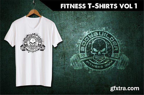 Fitness T-Shirt Template 1 J3P3KG Fitness T-Shirt Template 1 J3P3KG