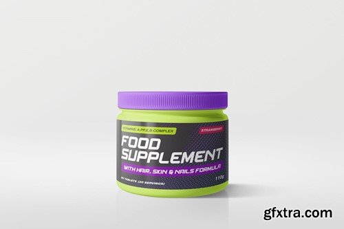 Supplement Jar / Bottle Packaging Mock-Ups 39FDDL5