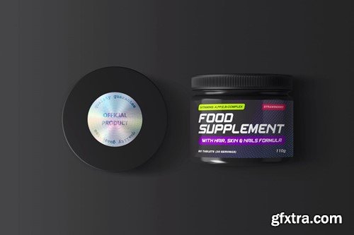 Supplement Jar / Bottle Packaging Mock-Ups 39FDDL5