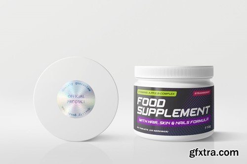 Supplement Jar / Bottle Packaging Mock-Ups 39FDDL5