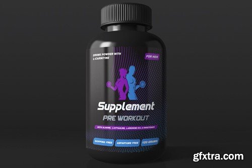 Supplement Jar / Bottle Packaging Mock-Ups 39FDDL5