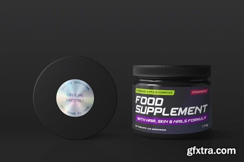 Supplement Jar / Bottle Packaging Mock-Ups 39FDDL5