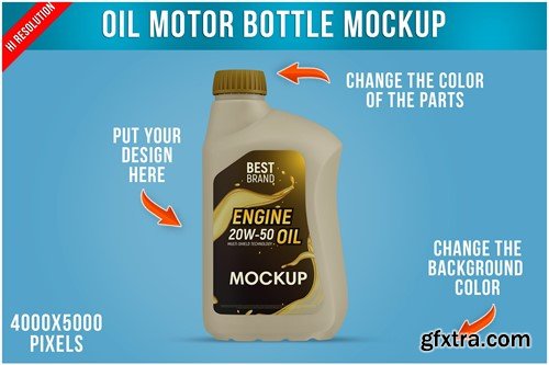 Matte Motor Oil Bottle Mockup QZPL8GM Matte Motor Oil Bottle Mockup QZPL8GM