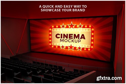 Cinema or Theater in the Auditorium Mockup ADAUBZW Cinema or Theater in the Auditorium Mockup ADAUBZW