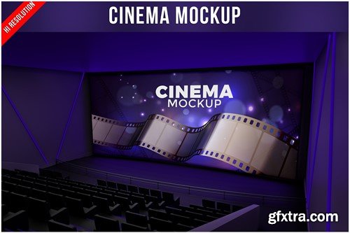 Cinema or Theater in the Auditorium Mockup ADAUBZW Cinema or Theater in the Auditorium Mockup ADAUBZW