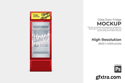 PSD Glass Door Fridge Mockup GUAE2W4 PSD Glass Door Fridge Mockup GUAE2W4