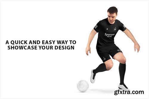 Soccer Player Uniform Mockup GFH9CC6 Soccer Player Uniform Mockup GFH9CC6