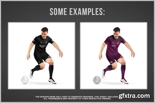 Soccer Player Uniform Mockup GFH9CC6 Soccer Player Uniform Mockup GFH9CC6