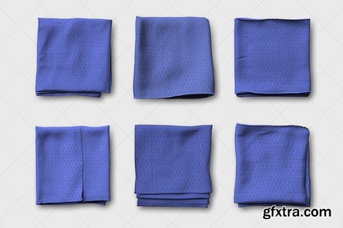 6 Fabric Textile Swatches PSD Mockup 9HR6PSX